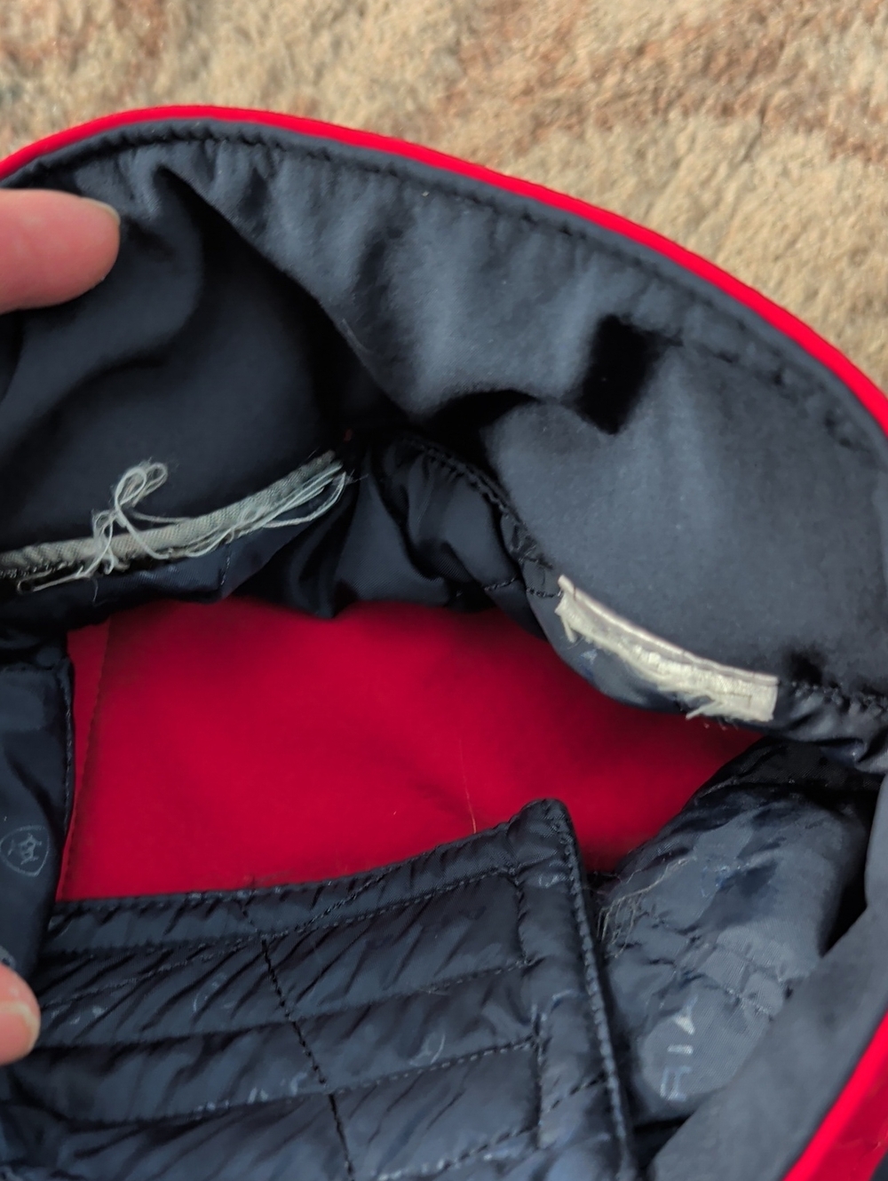 Ariat Navy and Red Team Softshell Performance Dog Coat - Picture 4 of 8